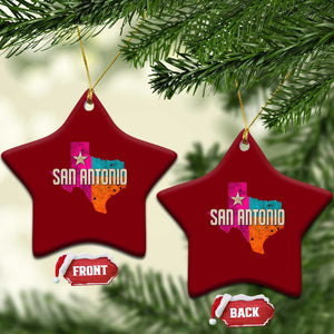 San Antonio Texas TX Fiesta Sports For Latino Fans Ceramic Ornament TS11 Print Your Wear