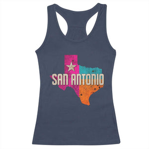 San Antonio Texas TX Fiesta Sports For Latino Fans Racerback Tank Top TS11 Navy Print Your Wear