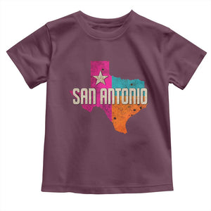San Antonio Texas TX Fiesta Sports For Latino Fans Toddler T Shirt TS11 Maroon Print Your Wear