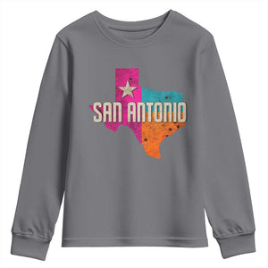 San Antonio Texas TX Fiesta Sports For Latino Fans Youth Sweatshirt TS11 Charcoal Print Your Wear