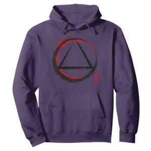 AA Sober Logo Symbol Serenity Recovery Hoodie Japanese Brushstroke Circle TS11 Purple Print Your Wear