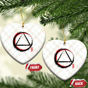 AA Sober Logo Symbol Serenity Recovery Ceramic Ornament Japanese Brushstroke Circle TS11 Print Your Wear