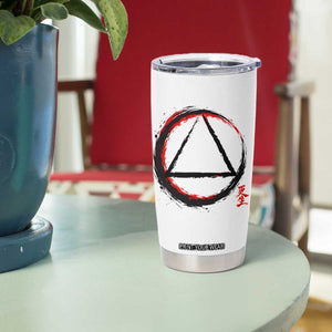 AA Sober Logo Symbol Serenity Recovery Tumbler Cup Japanese Brushstroke Circle TS11 Print Your Wear