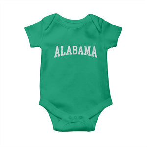 Alabama Fan Baby Onesie Vintage Bold Sport State Letters AL Game Day TS11 Irish Green Print Your Wear