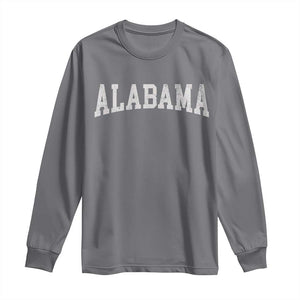 Alabama Fan Long Sleeve Shirt Vintage Bold Sport State Letters AL Game Day TS11 Charcoal Print Your Wear