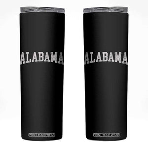 Alabama Fan Skinny Tumbler Vintage Bold Sport State Letters AL Game Day TS11 Black Print Your Wear