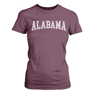 Alabama Fan T Shirt For Women Vintage Bold Sport State Letters AL Game Day TS11 Maroon Print Your Wear