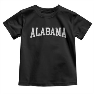 Alabama Fan Toddler T Shirt Vintage Bold Sport State Letters AL Game Day TS11 Black Print Your Wear