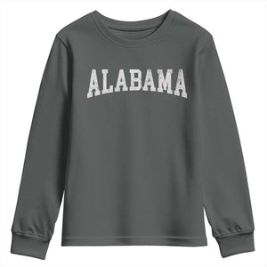 Alabama Fan Youth Sweatshirt Vintage Bold Sport State Letters AL Game Day TS11 Dark Heather Print Your Wear