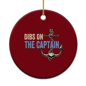 Funny Dibs On The Captain Ceramic Ornament Boating Boat Lover Anchor TS11 1pc Red Print Your Wear