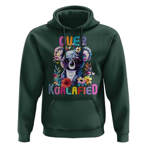 Funny Koala Hoodie Over Koalafied Cute Colorful Bear TS11 Dark Forest Green Print Your Wear