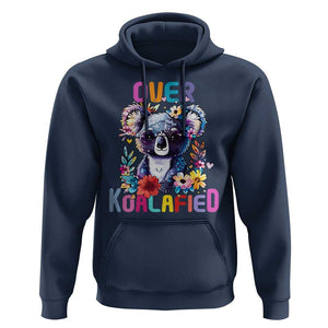 Funny Koala Hoodie Over Koalafied Cute Colorful Bear TS11 Navy Print Your Wear