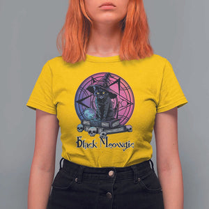 Cat Lover T Shirt For Women Black Meowgic Pentagram Witchcraft Magic TS11 Daisy Print Your Wear