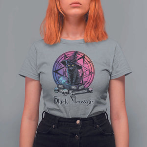Cat Lover T Shirt For Women Black Meowgic Pentagram Witchcraft Magic TS11 Sport Gray Print Your Wear