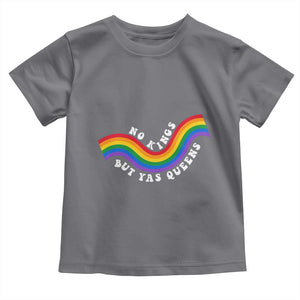 No Kings But Yas Queens LGBTQ Pride Retro Rainbow Toddler T Shirt