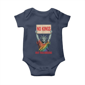 No Kings But Yas Queens Baby Onesie Statue Of Liberty LGBTQ Pride Ally Pride