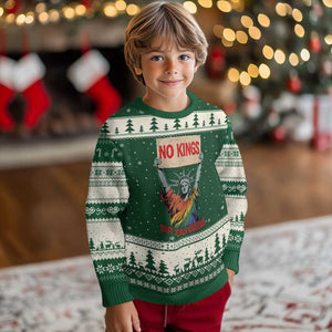 No Kings But Yas Queens Ugly Christmas Sweater Statue Of Liberty LGBTQ Pride Ally Pride