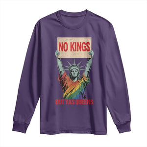 No Kings But Yas Queens Long Sleeve Shirt Statue Of Liberty LGBTQ Pride Ally Pride TS11 Purple Print Your Wear