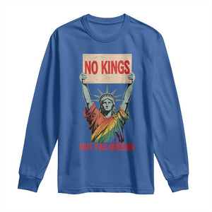No Kings But Yas Queens Long Sleeve Shirt Statue Of Liberty LGBTQ Pride Ally Pride TS11 Royal Blue Print Your Wear