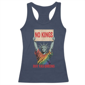 No Kings But Yas Queens Racerback Tank Top Statue Of Liberty LGBTQ Pride Ally Pride TS11 Navy Print Your Wear