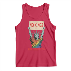 No Kings But Yas Queens Tank Top Statue Of Liberty LGBTQ Pride Ally Pride TS11 Red Print Your Wear