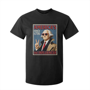 George Washington America's 1st Influencer T Shirt For Kid Funny Founding Father USA