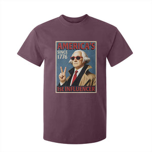 George Washington America's 1st Influencer T Shirt For Kid Funny Founding Father USA