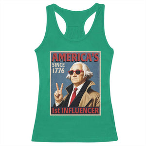George Washington America's 1st Influencer Racerback Tank Top Funny Founding Father USA