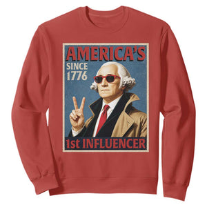 George Washington America's 1st Influencer Sweatshirt Funny Founding Father USA