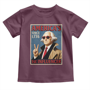 George Washington America's 1st Influencer Toddler T Shirt Funny Founding Father USA