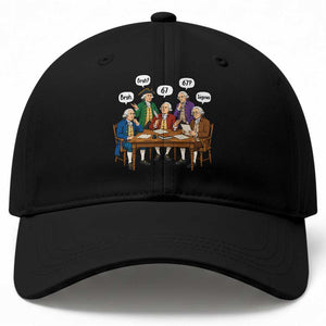 Founding Fathers 67 Bruh Sigma Baseball Cap Funny US History Meme