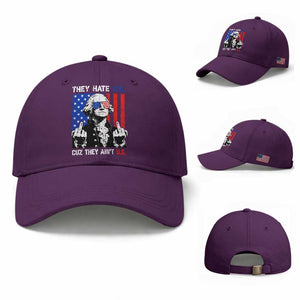 They Hate US Cuz They Ain't US Baseball Cap George Washington 4th of July