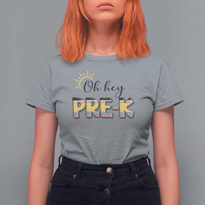 Back To School T Shirt For Women Oh Hey Pre-K Pencil Preschool TS11 Sport Gray Print Your Wear