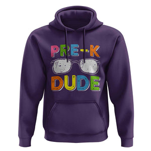 Pre-K Dude Hoodie First Day Of School Glasses Nerd TS11 Purple Print Your Wear