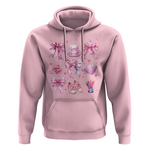 Coquette School Hoodie Pink Bow Heart Backpack Note Tape Pencil TS11 Light Pink Print Your Wear