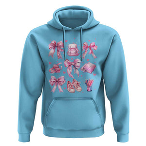 Coquette School Hoodie Pink Bow Heart Backpack Note Tape Pencil TS11 Sky Print Your Wear