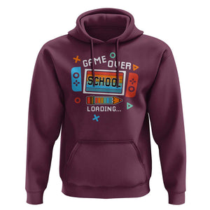 Game Over School Loading Hoodie Game Console Pencil End Summer TS11 Maroon Print Your Wear
