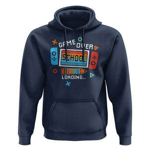Game Over School Loading Hoodie Game Console Pencil End Summer TS11 Navy Print Your Wear