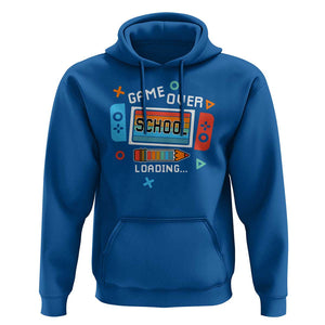 Game Over School Loading Hoodie Game Console Pencil End Summer TS11 Royal Blue Print Your Wear