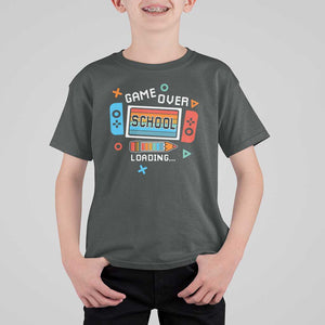 Game Over School Loading T Shirt For Kid Game Console Pencil End Summer TS11 Dark Heather Print Your Wear