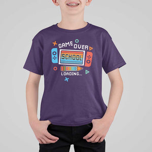 Game Over School Loading T Shirt For Kid Game Console Pencil End Summer TS11 Purple Print Your Wear