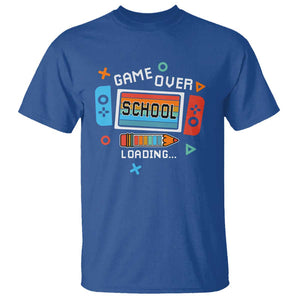 Game Over School Loading T Shirt Game Console Pencil End Summer TS11 Royal Blue Print Your Wear