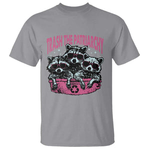Funny Trash The Patriarchy T Shirt Feral Feminist Racoon TS11 Sport Gray Print Your Wear