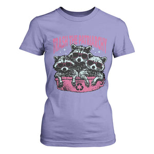 Funny Trash The Patriarchy T Shirt For Women Feral Feminist Racoon TS11 Violet Print Your Wear