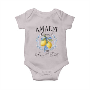 Amalfi Italy Coast Social Club Baby Onesie Coquette Bow Lemon Travel TS11 Ice Gray Print Your Wear