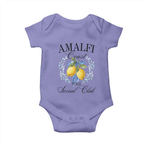 Amalfi Italy Coast Social Club Baby Onesie Coquette Bow Lemon Travel TS11 Violet Print Your Wear