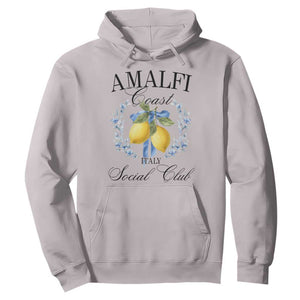 Amalfi Italy Coast Social Club Hoodie Coquette Bow Lemon Travel TS11 Ice Gray Print Your Wear
