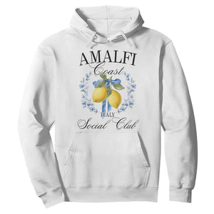 Amalfi Italy Coast Social Club Hoodie Coquette Bow Lemon Travel TS11 White Print Your Wear