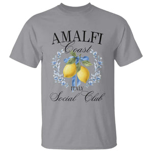 Amalfi Italy Coast Social Club T Shirt Coquette Bow Lemon Travel TS11 Sport Gray Print Your Wear