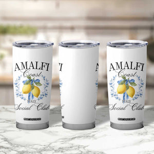 Amalfi Italy Coast Social Club Tumbler Cup Coquette Bow Lemon Travel TS11 Print Your Wear